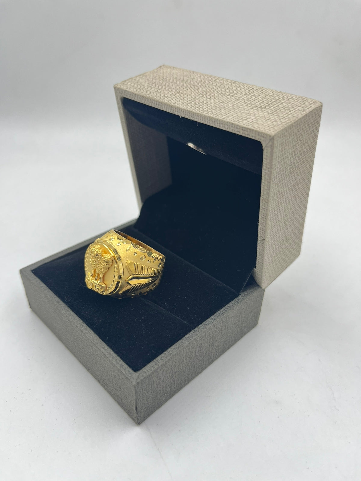 1 GRAM GOLD PLATING MUDRA RING FOR MEN DESIGN A-327