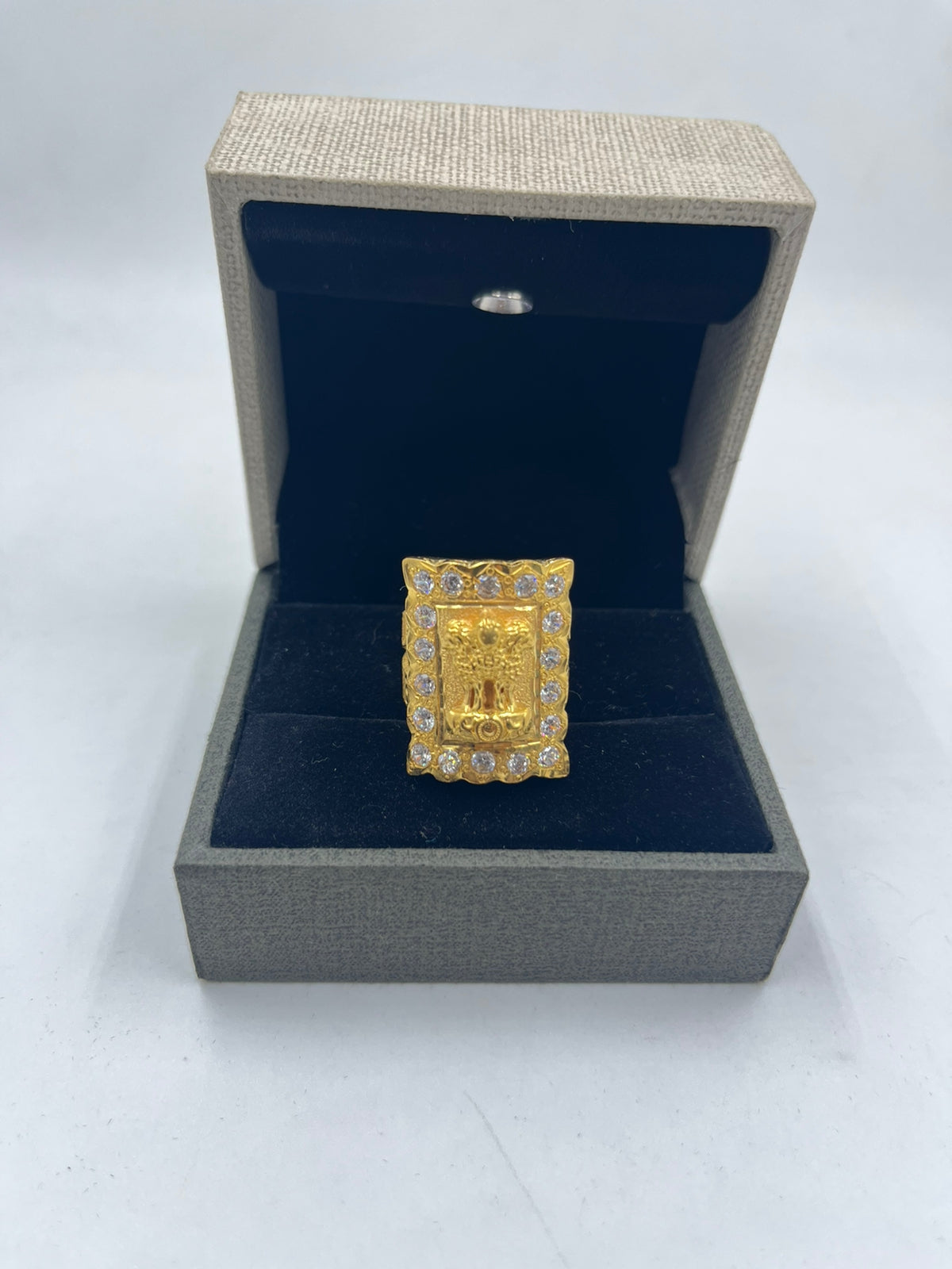 1 GRAM GOLD PLATING MUDRA RING FOR MEN DESIGN A-329