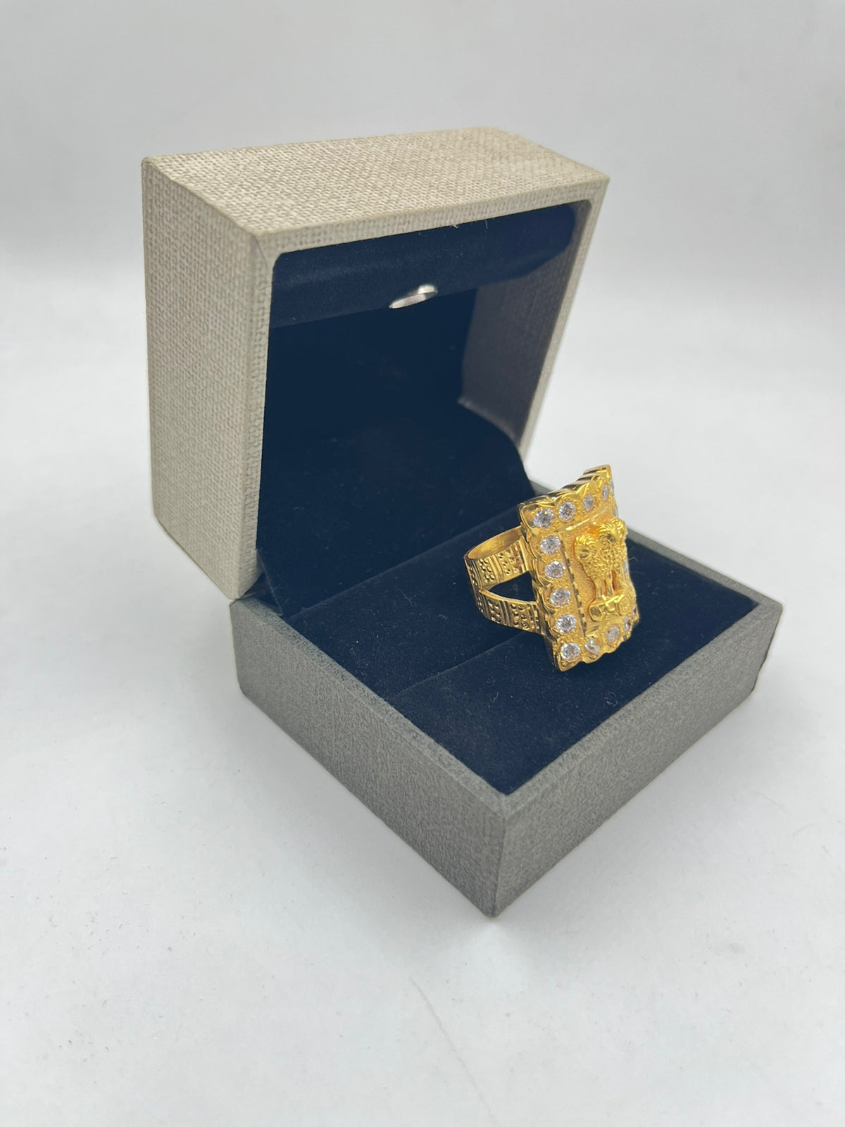 1 GRAM GOLD PLATING MUDRA RING FOR MEN DESIGN A-329