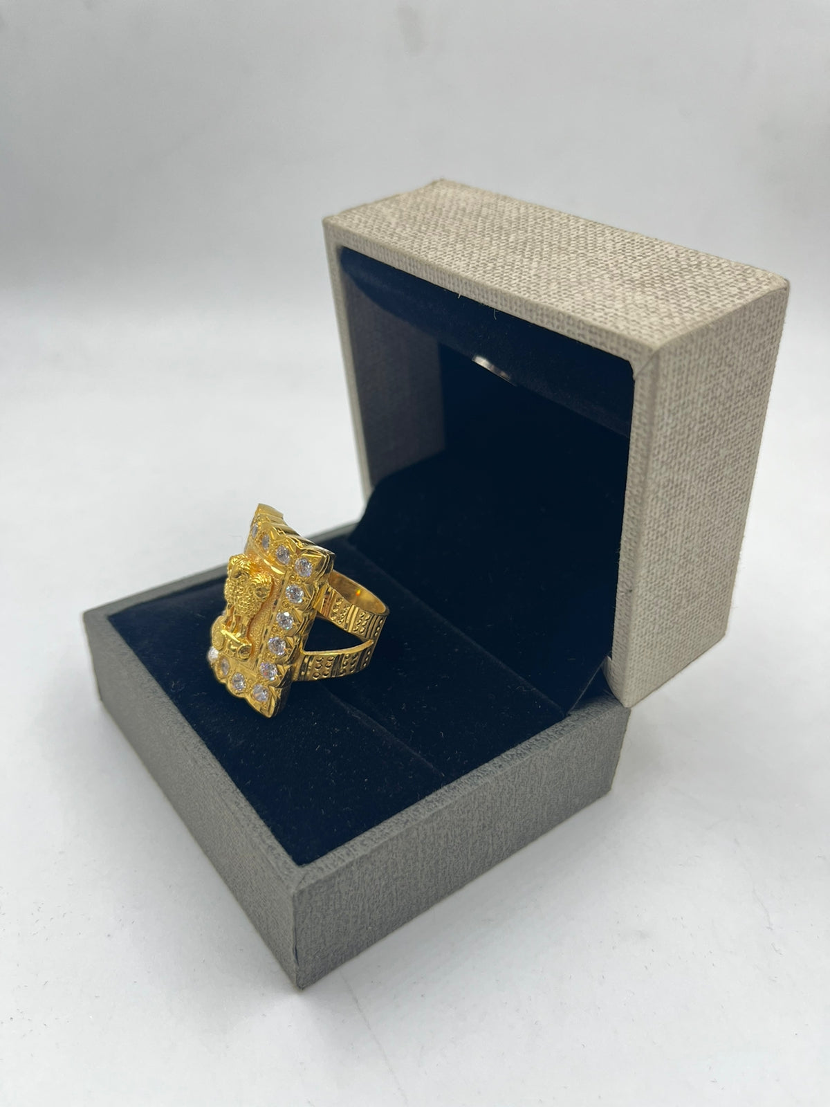 1 GRAM GOLD PLATING MUDRA RING FOR MEN DESIGN A-329