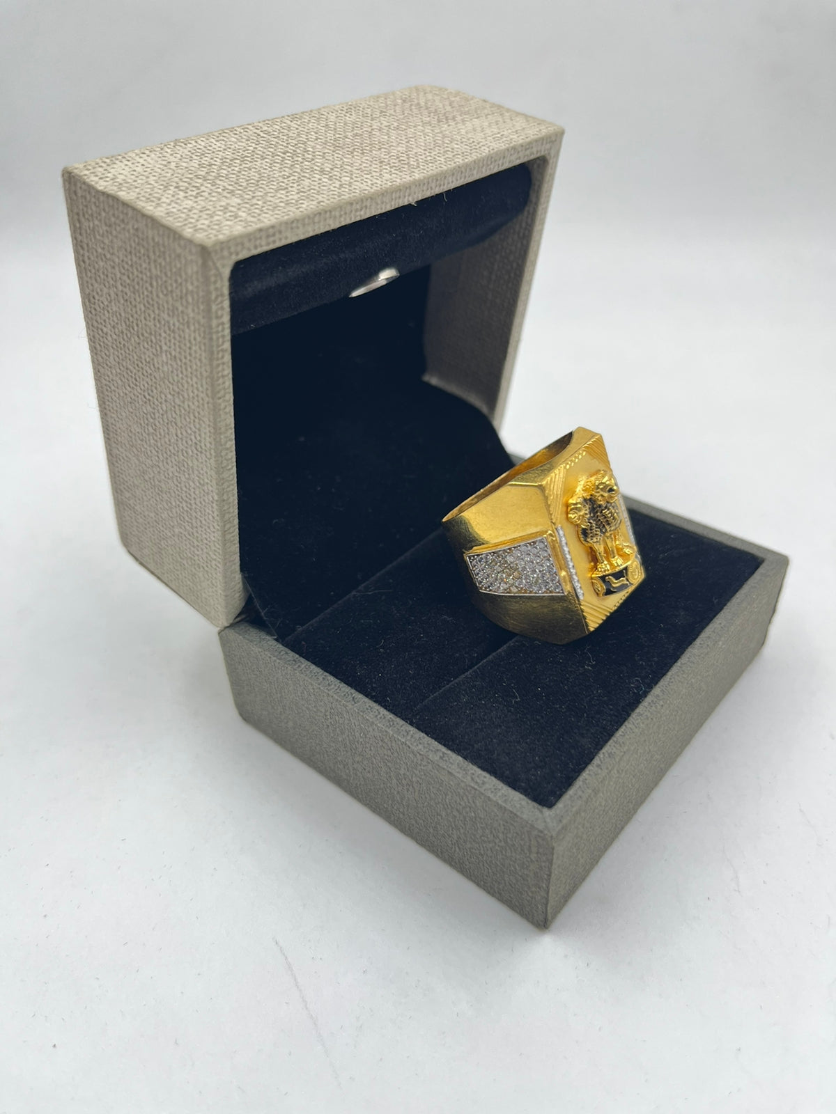 1 GRAM GOLD PLATING MUDRA RING FOR MEN DESIGN A-333