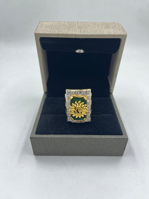 1 GRAM GOLD PLATING OM RING FOR MEN DESIGN A-334