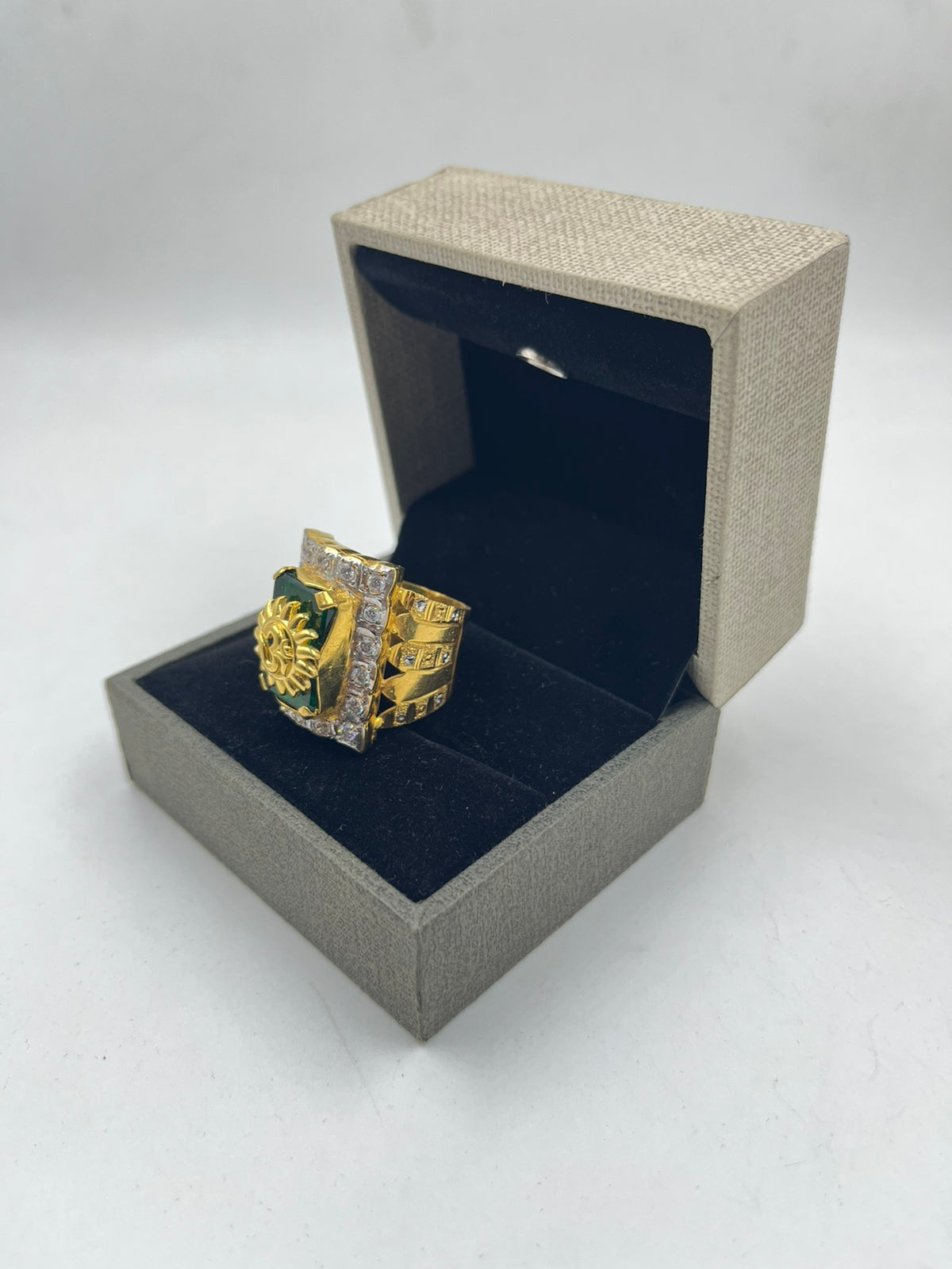 1 GRAM GOLD PLATING OM RING FOR MEN DESIGN A-334