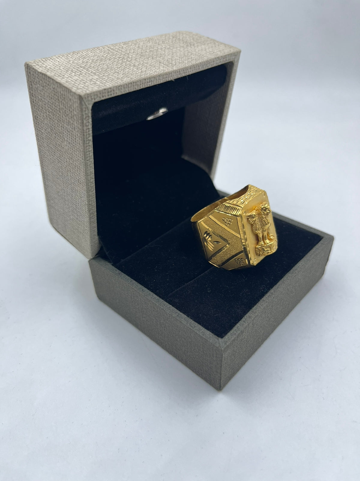 1 GRAM GOLD PLATING MUDRA RING FOR MEN DESIGN A-337