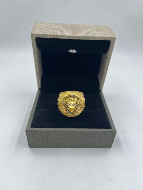 1 GRAM GOLD PLATING LION FACE RING FOR MEN DESIGN A-343