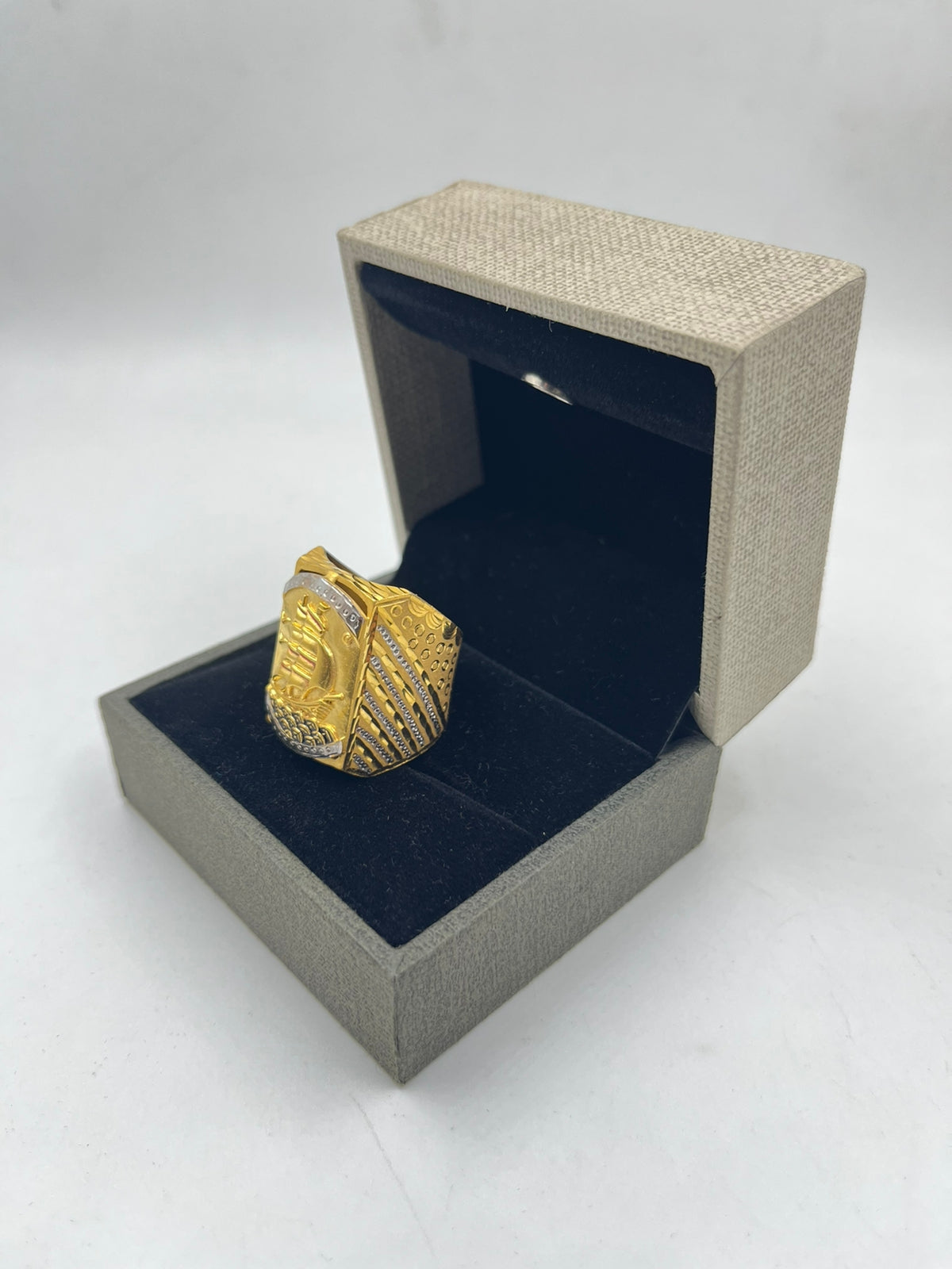 1 GRAM GOLD PLATING BOAT RING FOR MEN DESIGN A-345