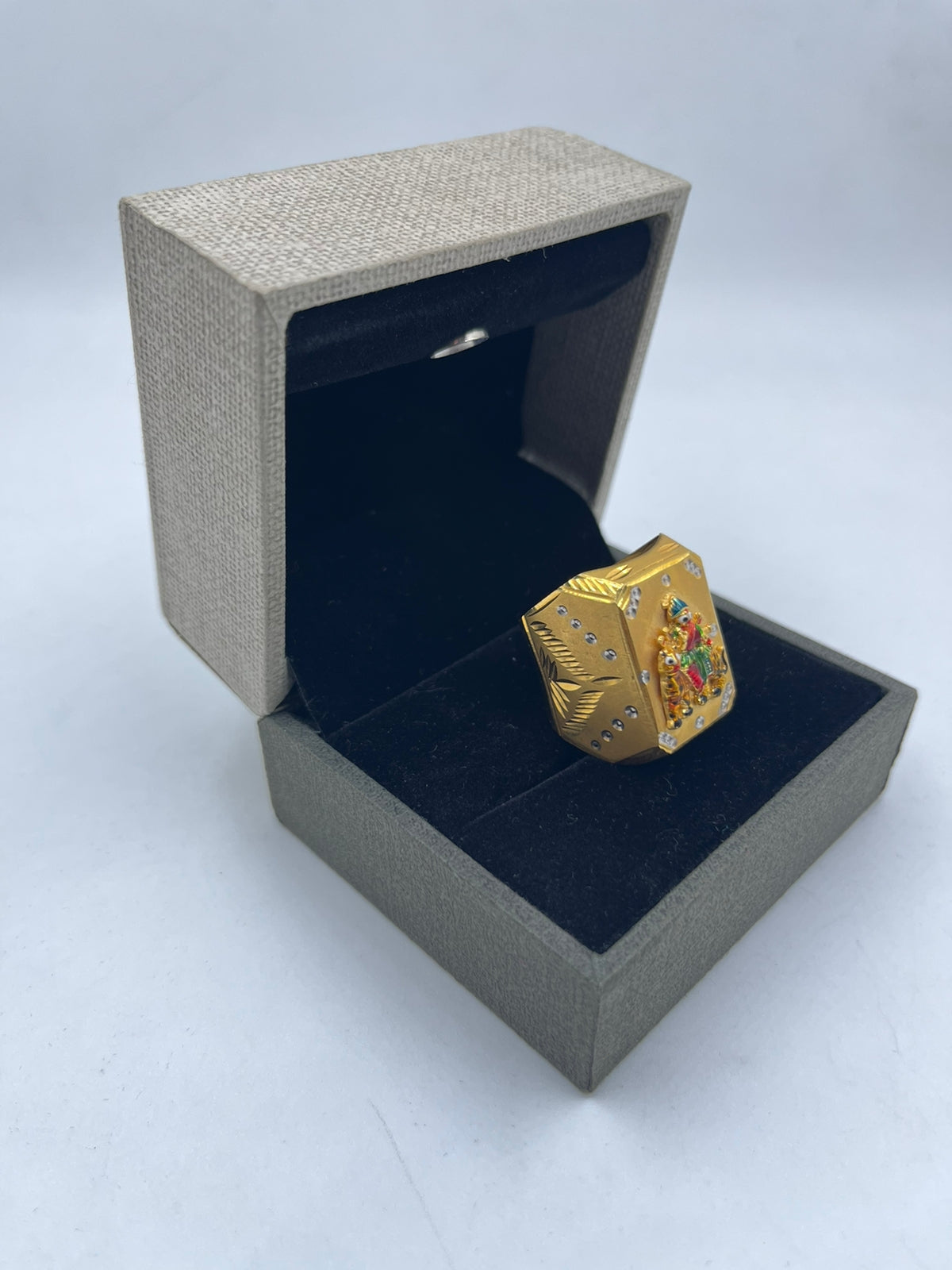 1 GRAM GOLD PLATING AMBEMAA RING FOR MEN DESIGN A-346