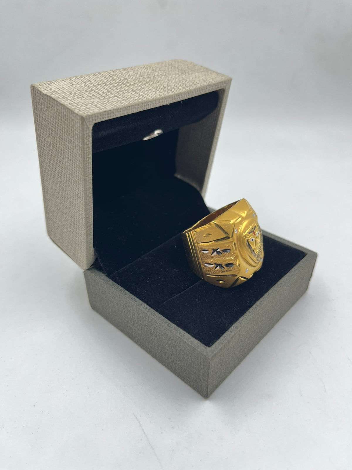 1 GRAM GOLD PLATING LION FACE RING FOR MEN DESIGN A-347