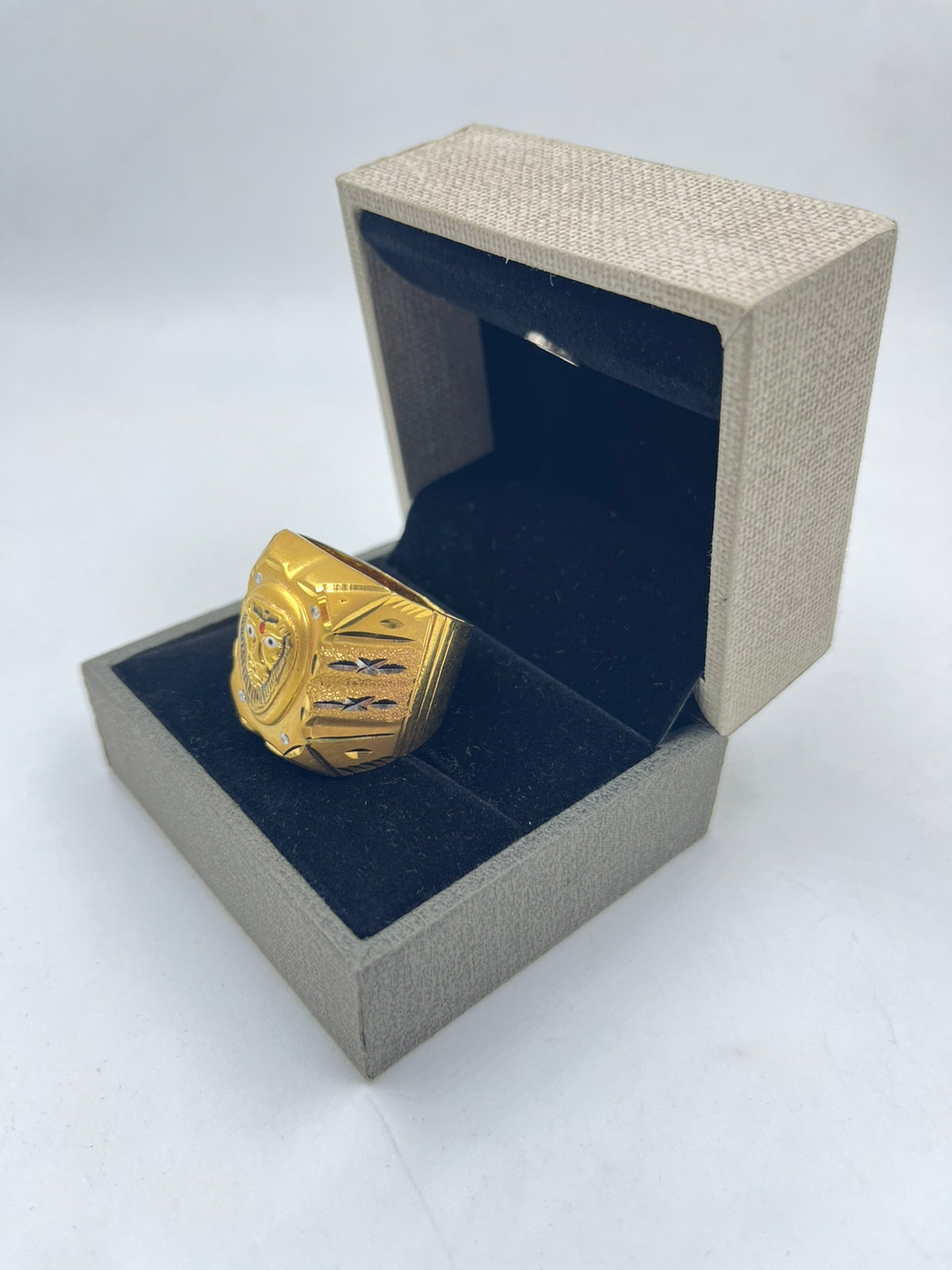 1 GRAM GOLD PLATING LION FACE RING FOR MEN DESIGN A-347