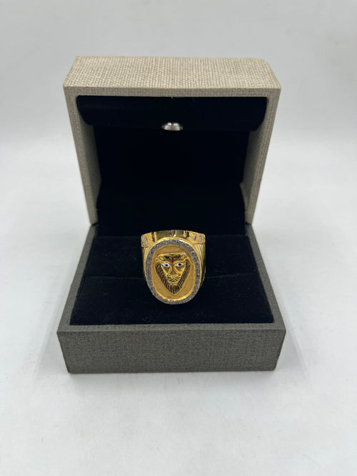 1 GRAM GOLD PLATING LION FACE RING FOR MEN DESIGN A-348
