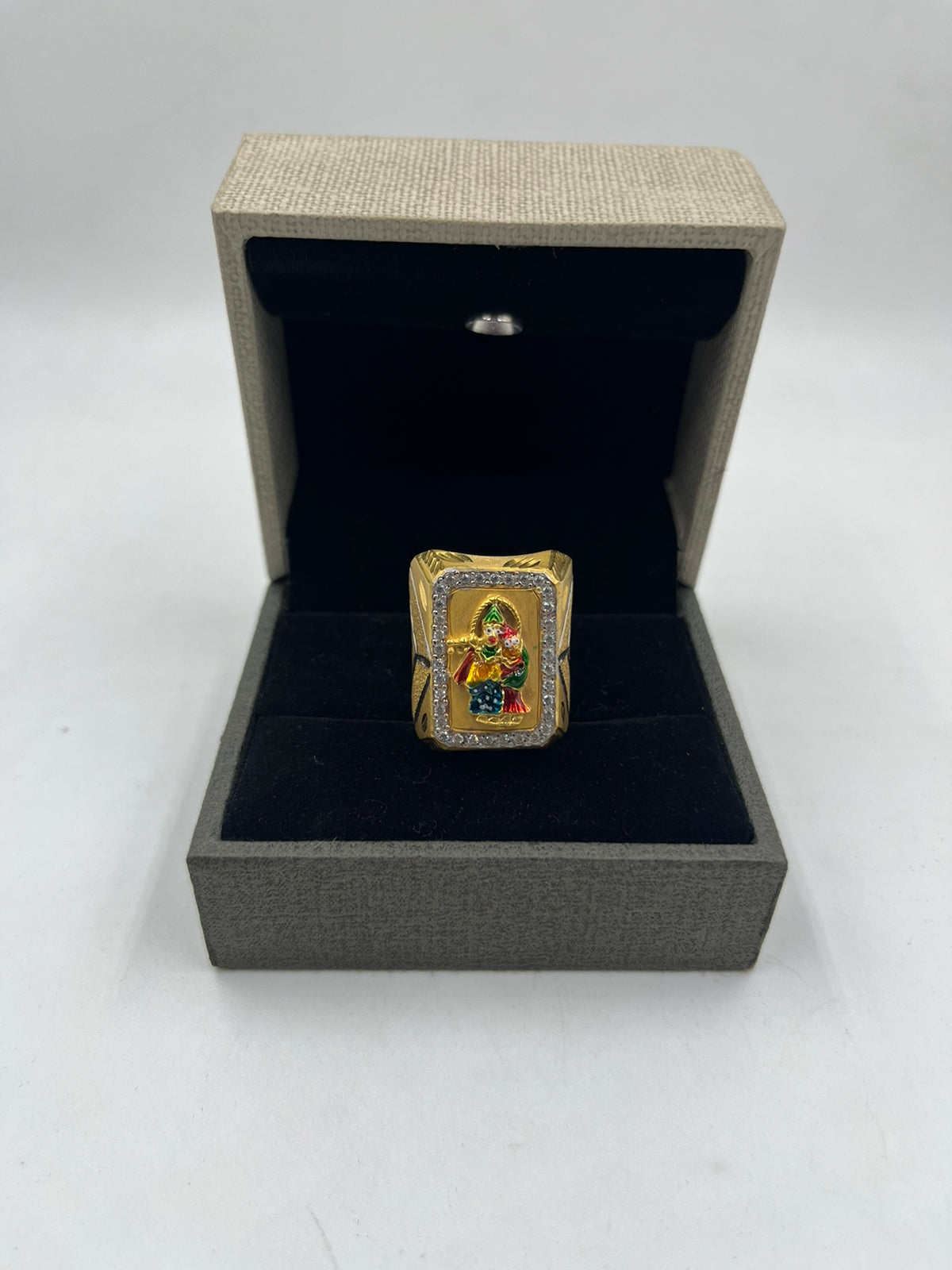 1 GRAM GOLD PLATING RADHE KRISHNA RING FOR MEN DESIGN A-349