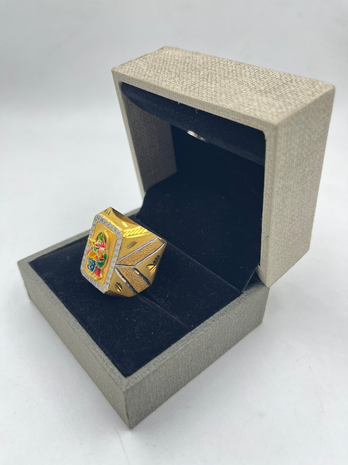 1 GRAM GOLD PLATING RADHE KRISHNA RING FOR MEN DESIGN A-349