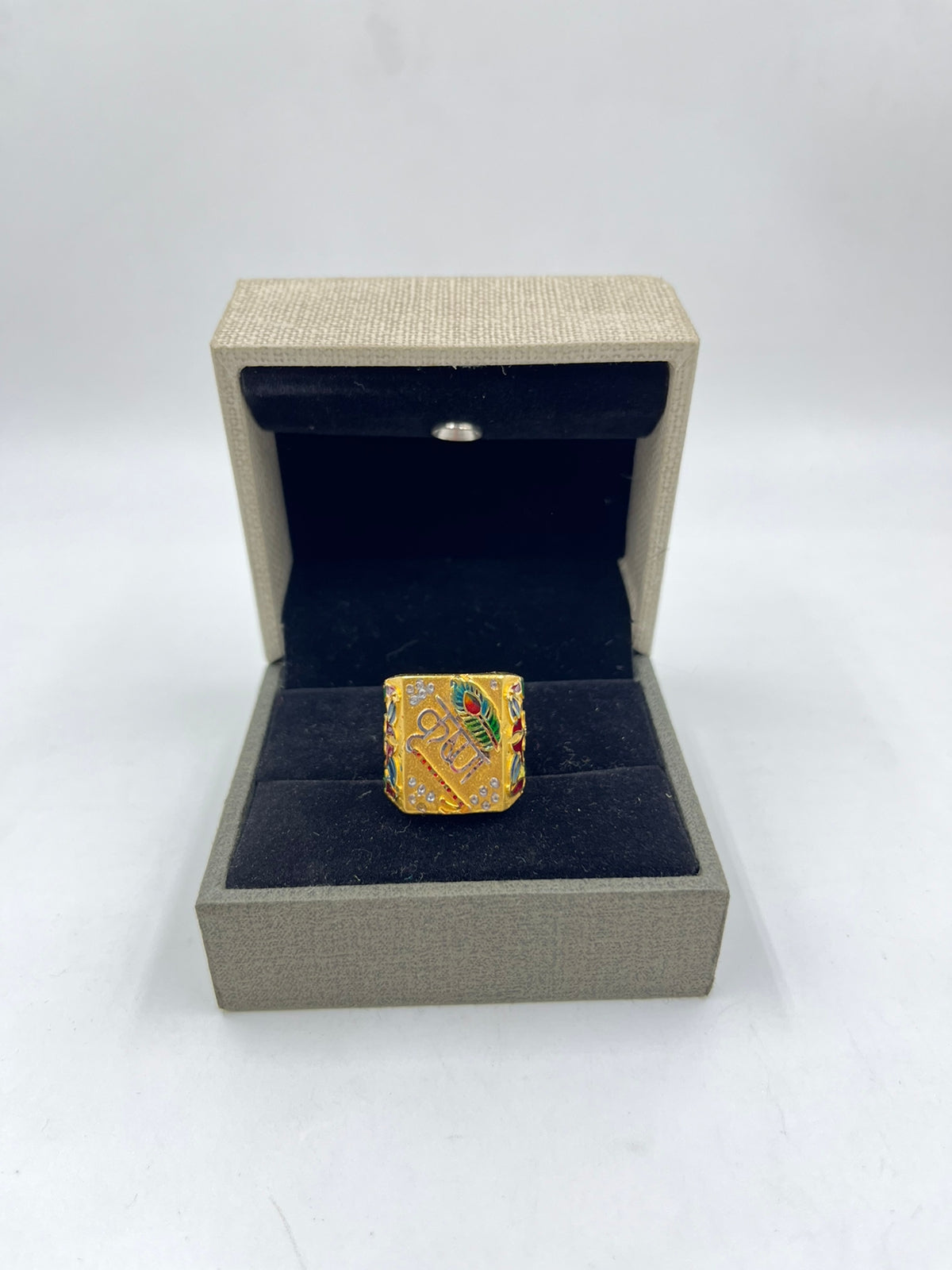 1 GRAM GOLD PLATING KRUSHN RING FOR MEN DESIGN A-352