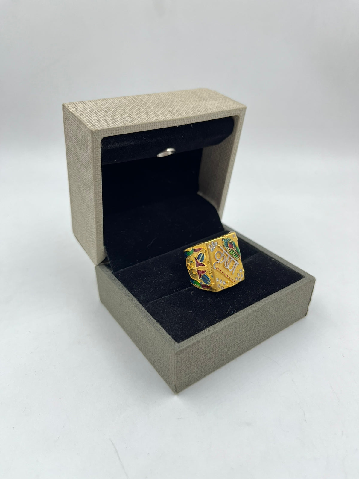 1 GRAM GOLD PLATING KRUSHN RING FOR MEN DESIGN A-352
