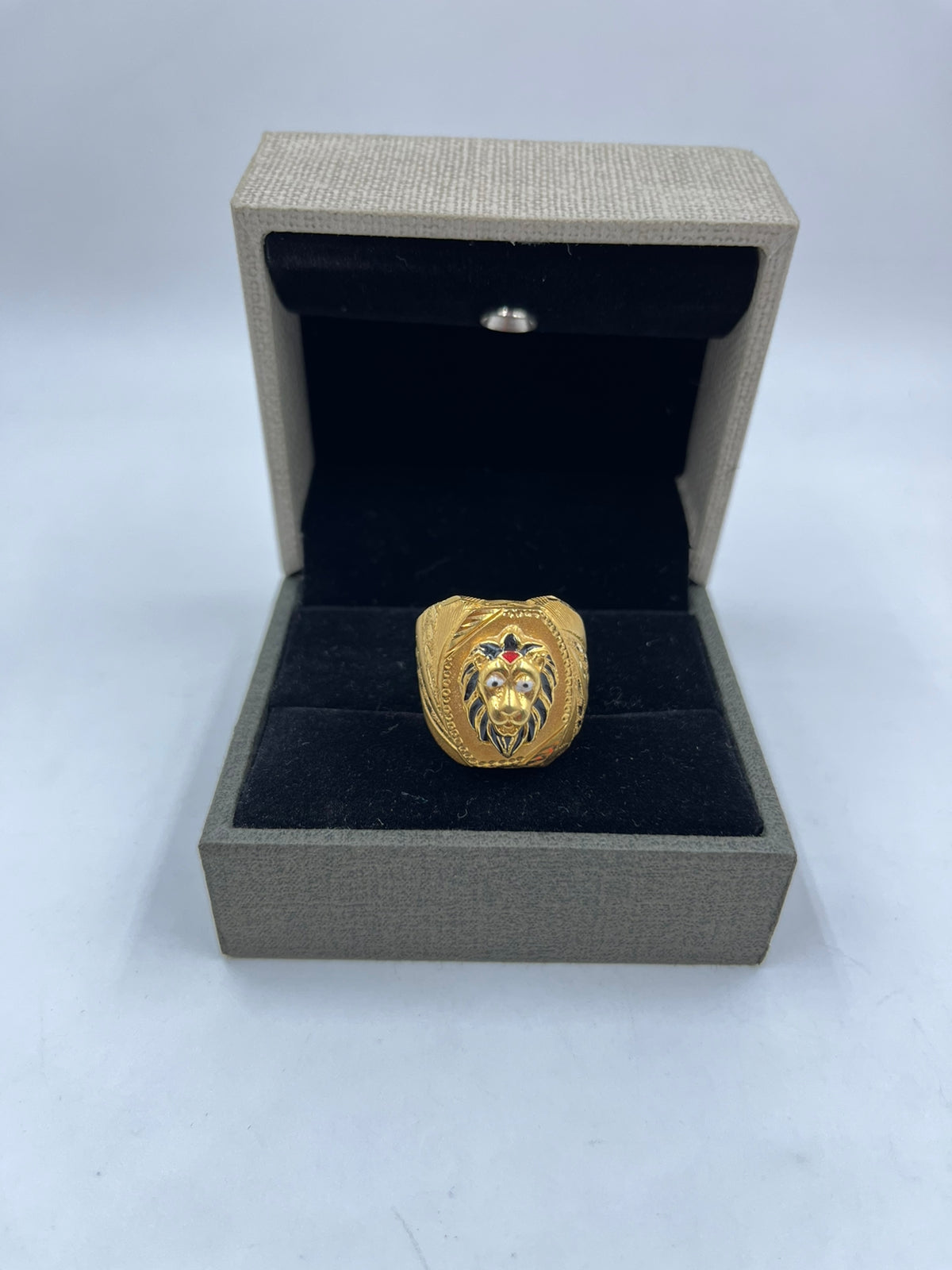 1 GRAM GOLD PLATING LION RING FOR MEN DESIGN A-356