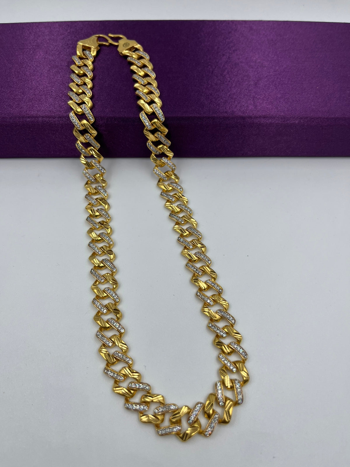 1 GRAM GOLD PLATING DIAMOND CHAIN FOR MEN DESIGN A-234