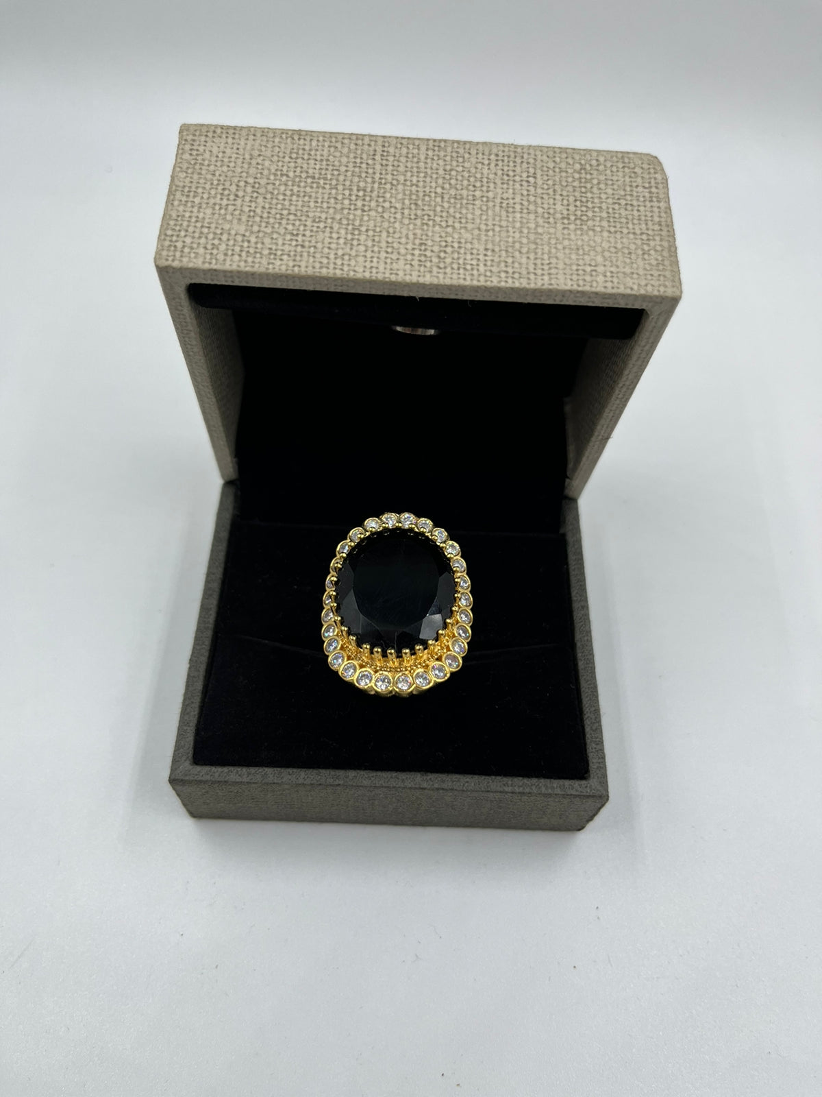 1 GRAM GOLD FORMING BLACK DIAMOND HEAVY LOOK RING FOR MEN DESIGN A-358
