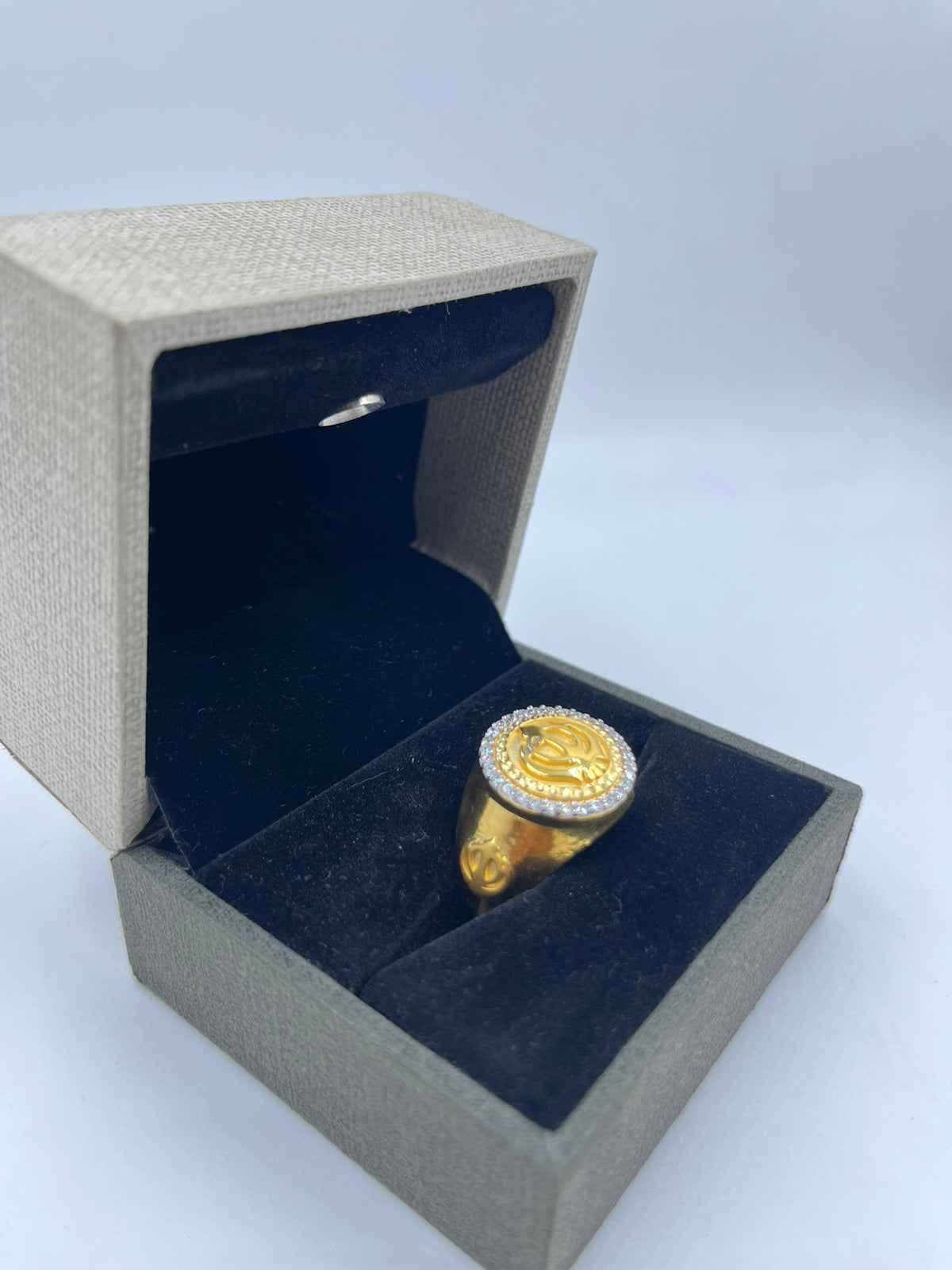 1 GRAM GOLD PLATING KHANDA RING FOR MEN DESIGN A-359