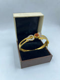 પુરુષો માટે ૧ ગ્રામ ગોલ્ડ પ્લેટેડ ત્રિશૂલ ડાયમંડ કડા ડિઝાઇન A-8
