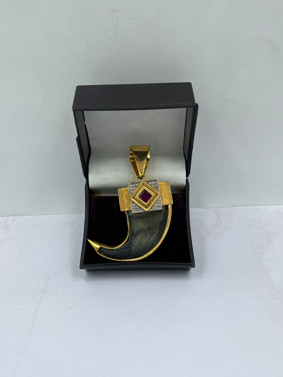 1 GRAM GOLD PLATING DIAMOND NAIL PENDANT FOR MEN DESIGN A-48