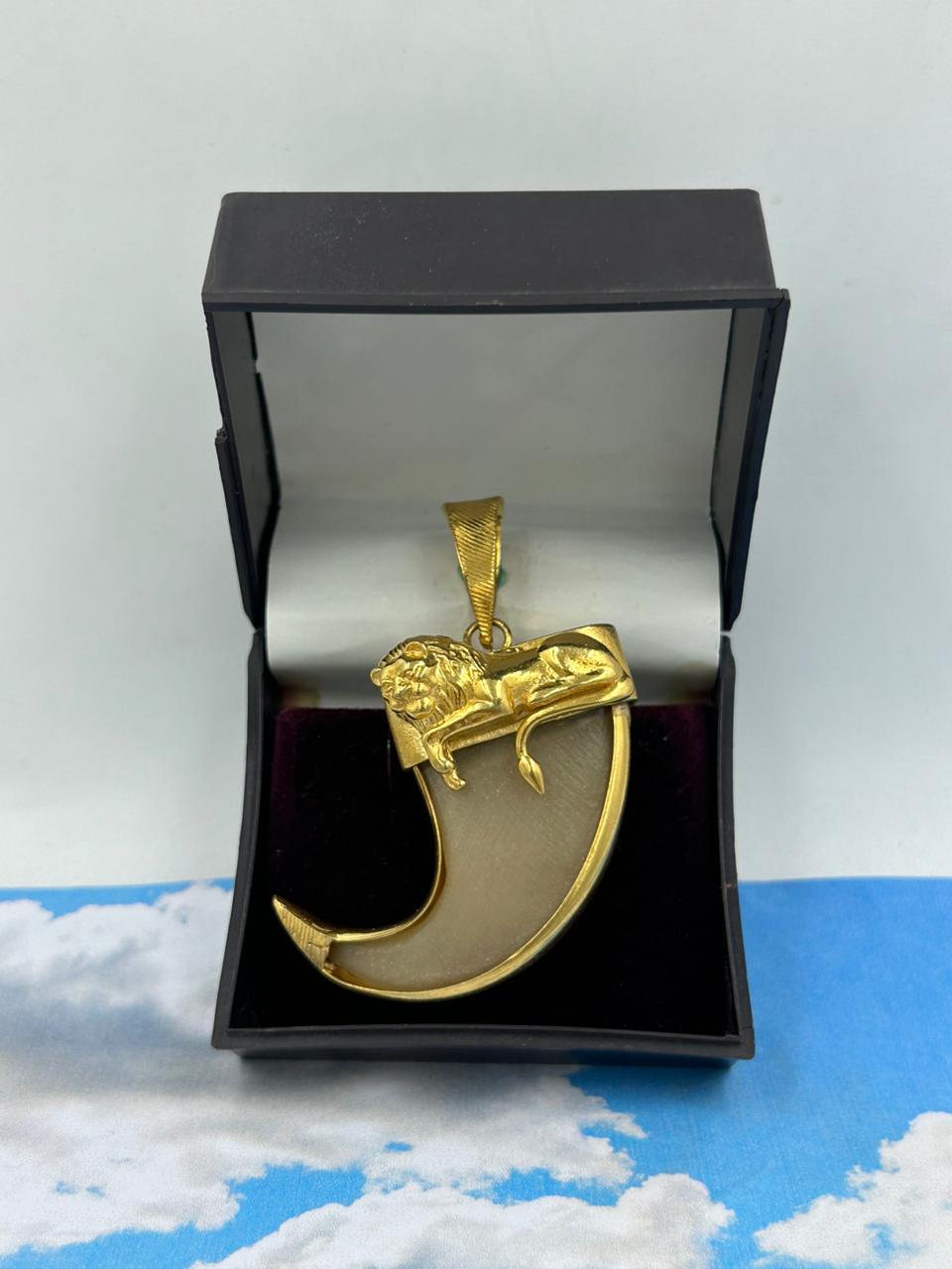 1 GRAM GOLD PLATING LION FACE NAIL PENDANT FOR MEN DESIGN A-43