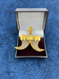 1 GRAM GOLD PLATING BUTTERFLY DUAL NAIL PENDANT FOR MEN DESIGN A-74