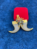 1 GRAM GOLD PLATING MELDI MAA DUAL NAIL PENDANT FOR MEN DESIGN A-75