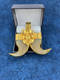 1 GRAM GOLD PLATING GANPATI DUAL NAIL PENDANT FOR MEN DESIGN A-82