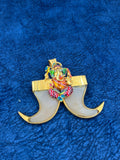 1 GRAM GOLD PLATING GANPATI BAPPA DUAL NAIL PENDANT FOR MEN DESIGN A-86