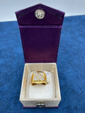 1 GRAM GOLD PLATING DIAMOND RING FOR MEN DESIGN A-378