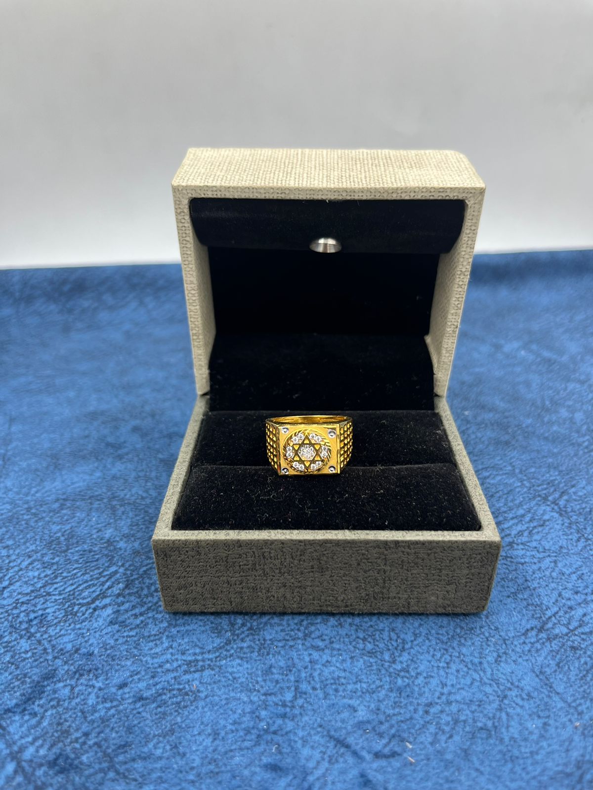 1 GRAM GOLD FORMING STAR RING FOR MEN DESIGN A-416