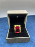1 GRAM GOLD PLATING HEAVY LOOK DIAMOND RING FOR MEN DESIGN A-427