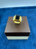 1 GRAM GOLD PLATING BLACK DIAMOND RING FOR MEN DESIGN A-428