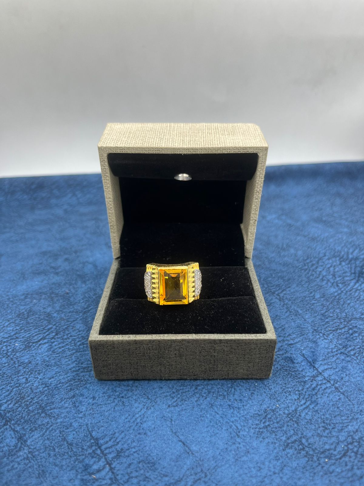 1 GRAM GOLD FORMING YELLOW DIAMOND RING FOR MEN DESIGN A-430