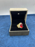 1 GRAM GOLD PLATING RED DIAMOND RING FOR MEN DESIGN A-435