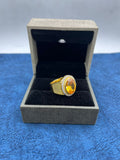 1 GRAM GOLD FORMING YELLOW DIAMOND RING FOR MEN DESIGN A-441