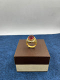 1 GRAM GOLD FORMING RED DIAMOND RING FOR MEN DESIGN A-443
