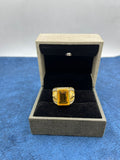 1 GRAM GOLD FORMING YELLOW DIAMOND RING FOR MEN DESIGN A-449