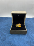 1 GRAM GOLD PLATING YELLOW DIAMOND RING FOR MEN DESIGN A-452