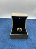 1 GRAM GOLD PLATING BLACK DIAMOND RING FOR MEN DESIGN A-455