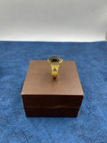 1 GRAM GOLD PLATING BLACK DIAMOND RING FOR MEN DESIGN A-455