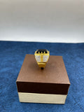 1 GRAM GOLD PLATING BLACK DIAMOND RING FOR MEN DESIGN A-456