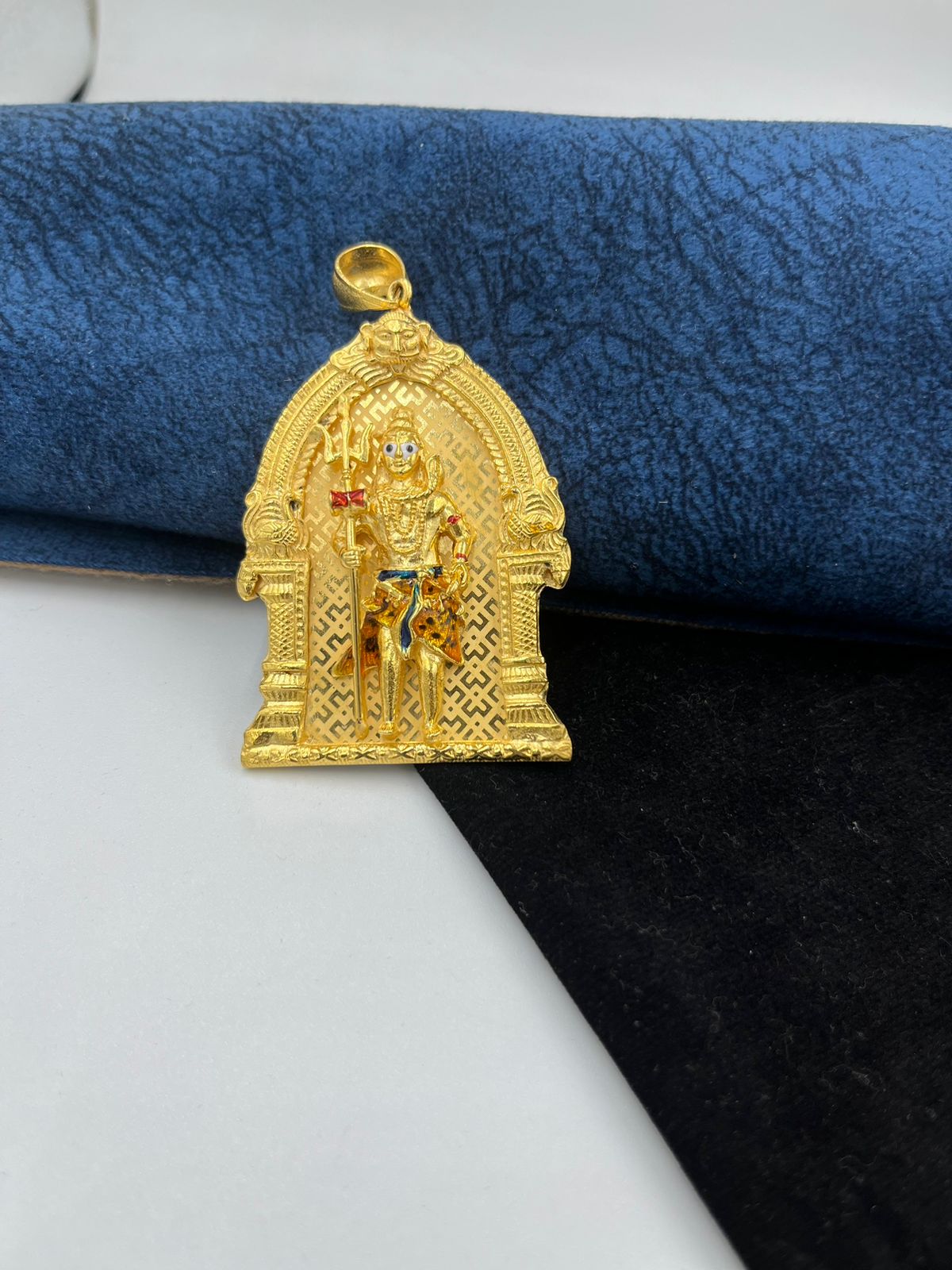 પુરુષો માટે ૧ ગ્રામ ગોલ્ડ ફોર્મિંગ ભગવાન શિવાય મૂર્તિ પેન્ડન્ટ ડિઝાઇન A-130