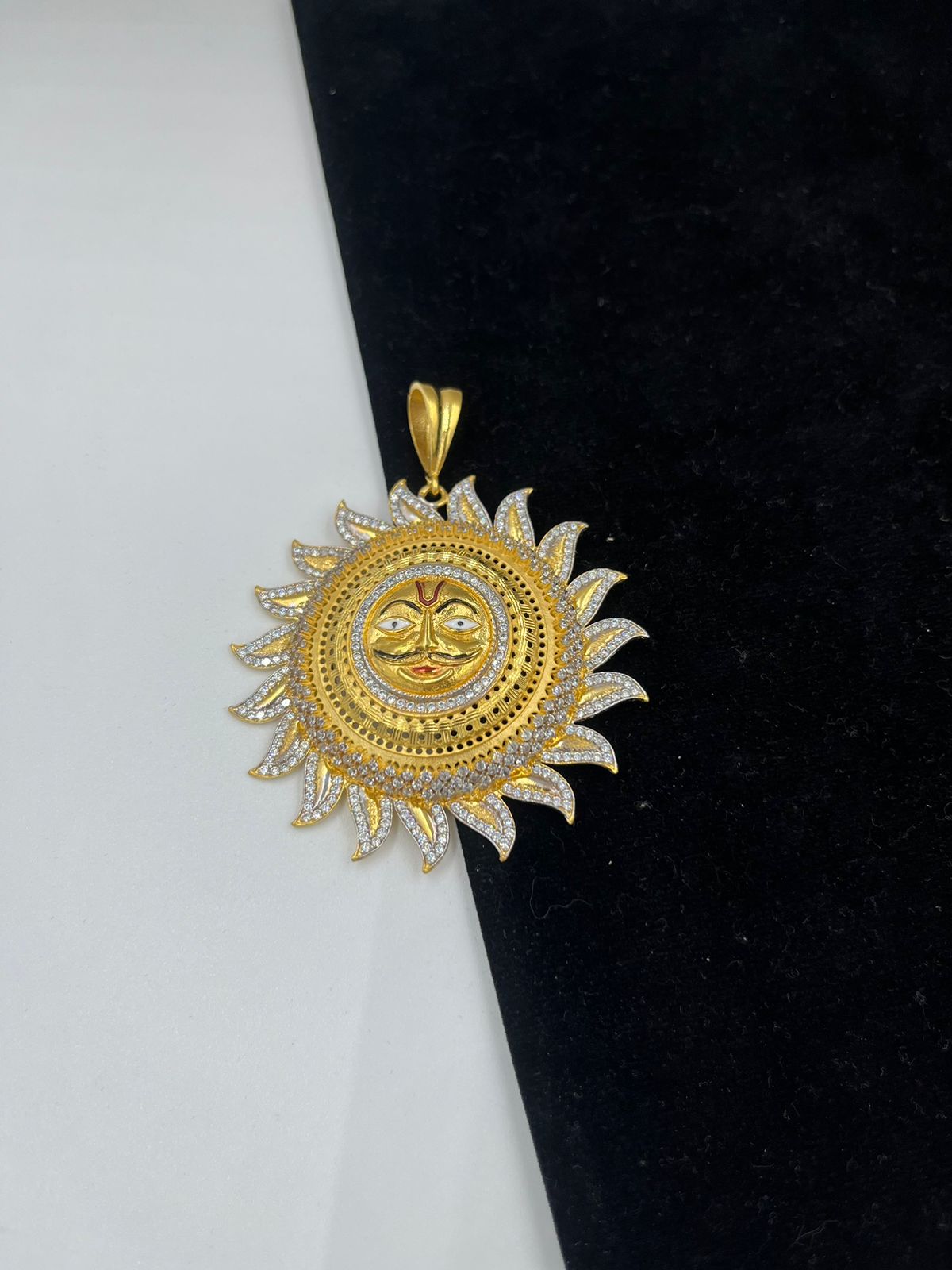 1 GRAM GOLD FORMING SURYA PENDANT FOR MEN DESIGN A-136