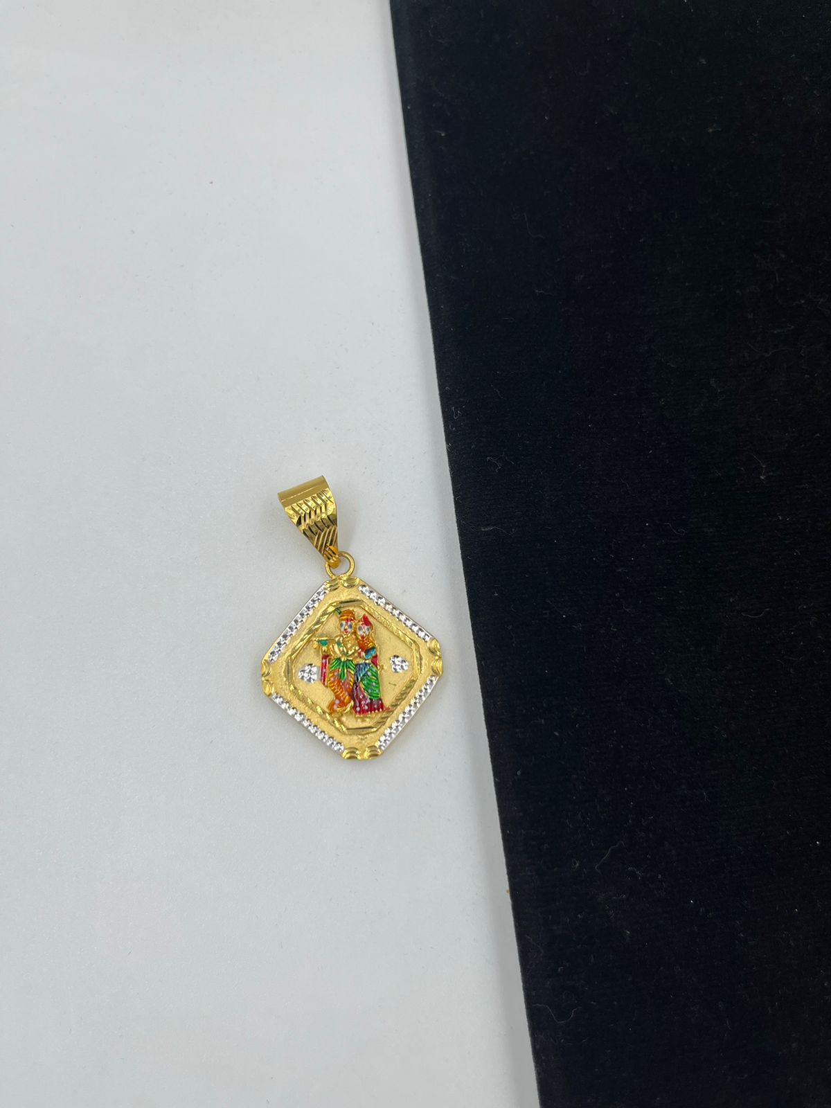 1 GRAM GOLD FORMING RADHA KRISHNA PENDANT FOR MEN DESIGN A-145