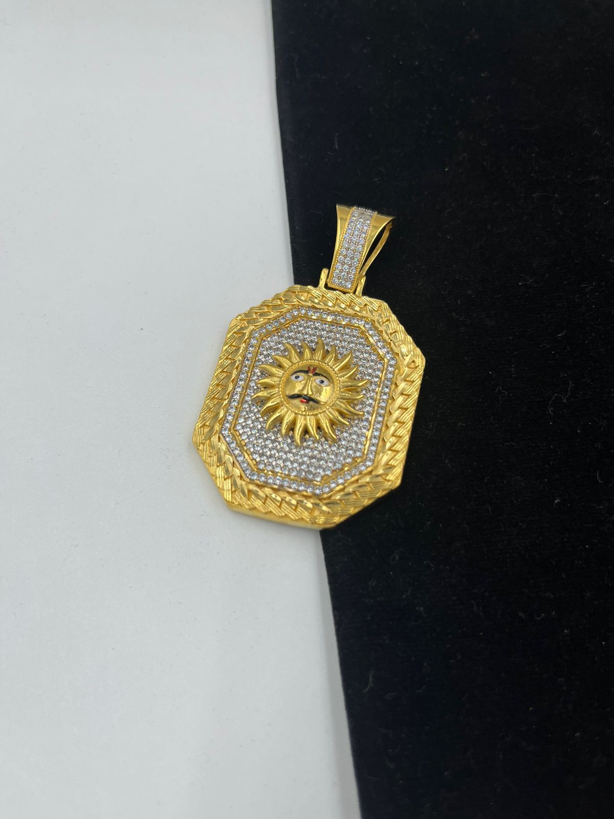 1 GRAM GOLD FORMING SURYA PENDANT FOR MEN DESIGN A-168