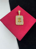 મુદ્રા ડિઝાઇન સાથે 1 ગ્રામ ગોલ્ડ ફોર્મિંગ ડાયમંડ પેન્ડન્ટ A-174