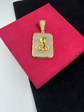 1 GRAM GOLD FORMING DIAMOND PENDANT WITH GOGA DESIGNA A-176