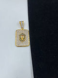 1 GRAM GOLD FORMING DIAMOND PENDANT WITH LION DESIGN A-177