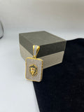 1 GRAM GOLD FORMING DIAMOND PENDANT WITH LION DESIGN A-177